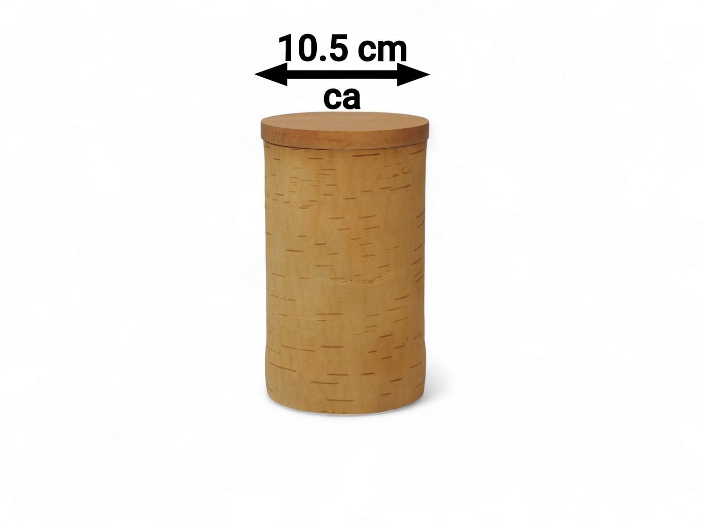 Récipients de conservation en écorce de bouleau et bois de bouleau, couvercle couleur bois