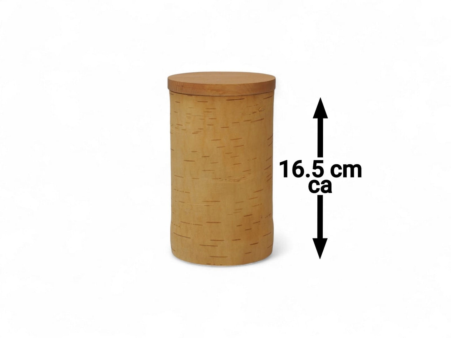 Récipients de conservation en écorce de bouleau et bois de bouleau, couvercle couleur bois
