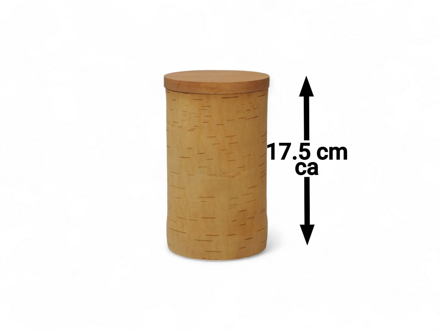 Récipients de conservation en écorce de bouleau et bois de bouleau, couvercle couleur bois