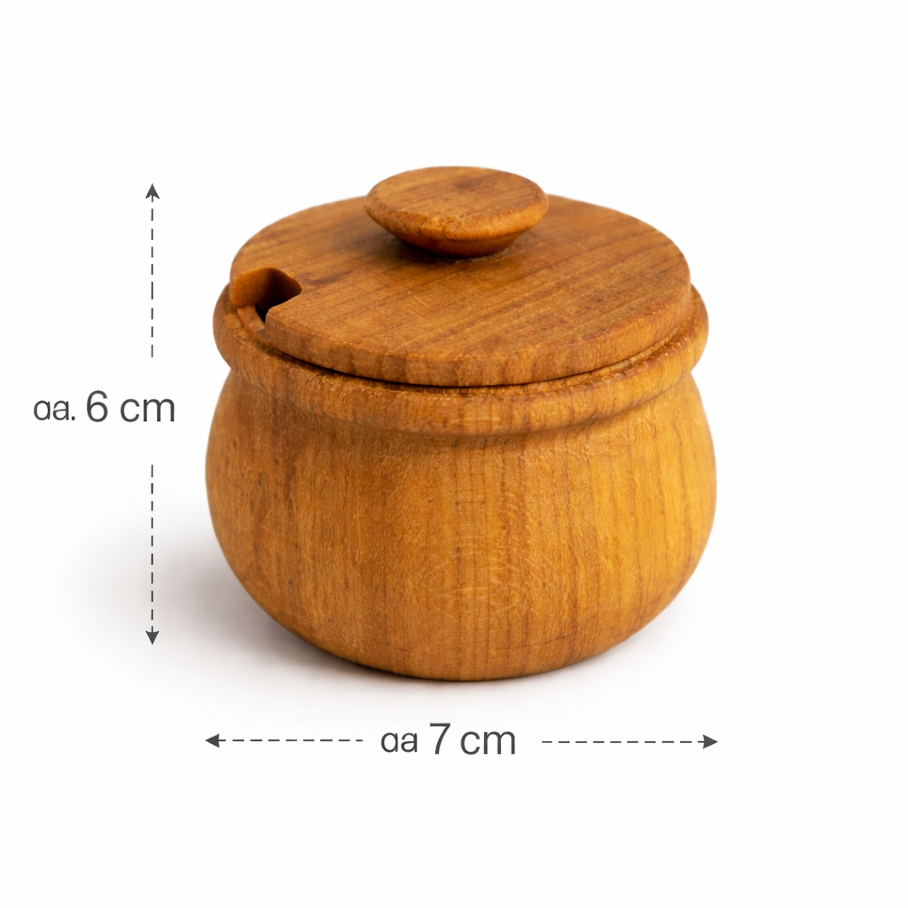 Vorratsdose aus Massivholz Buche mit Deckel – plastikfreie Küchenaufbewahrung