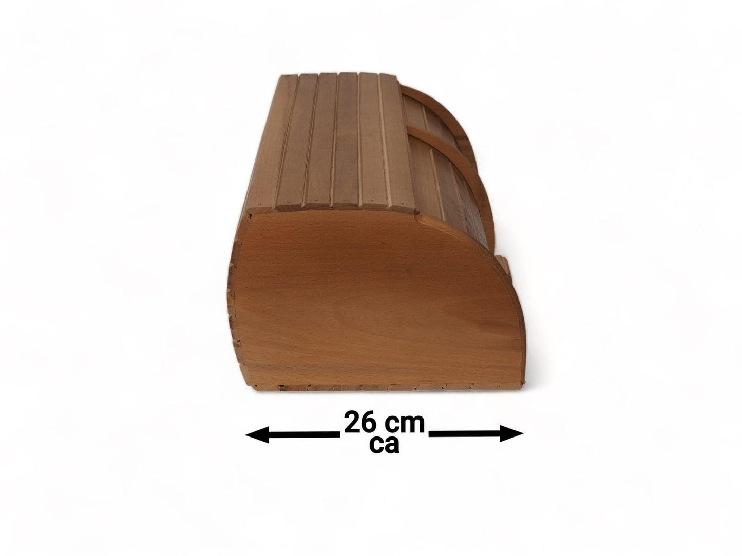 Brotkasten aus Holz mit 2 Fächern – handgemacht, nachhaltig, 49x26x17,5 cm