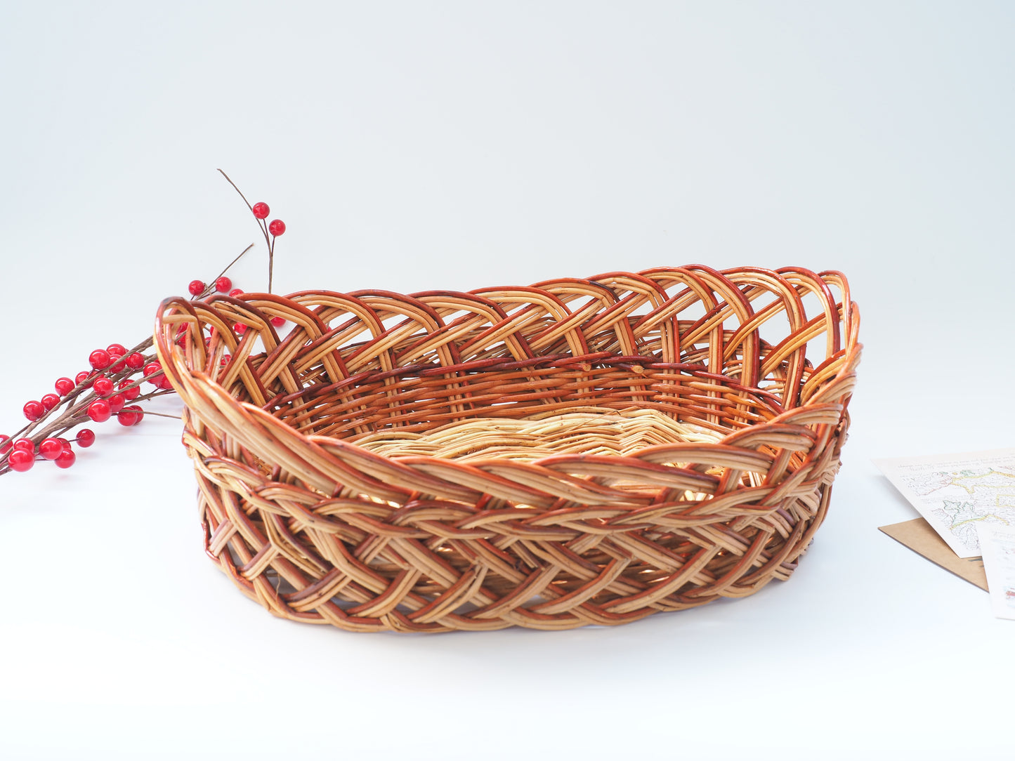 Handgefertigter Weidenkorb aus Naturweide – Rustikales Design, 33 x 24 x 11 cm