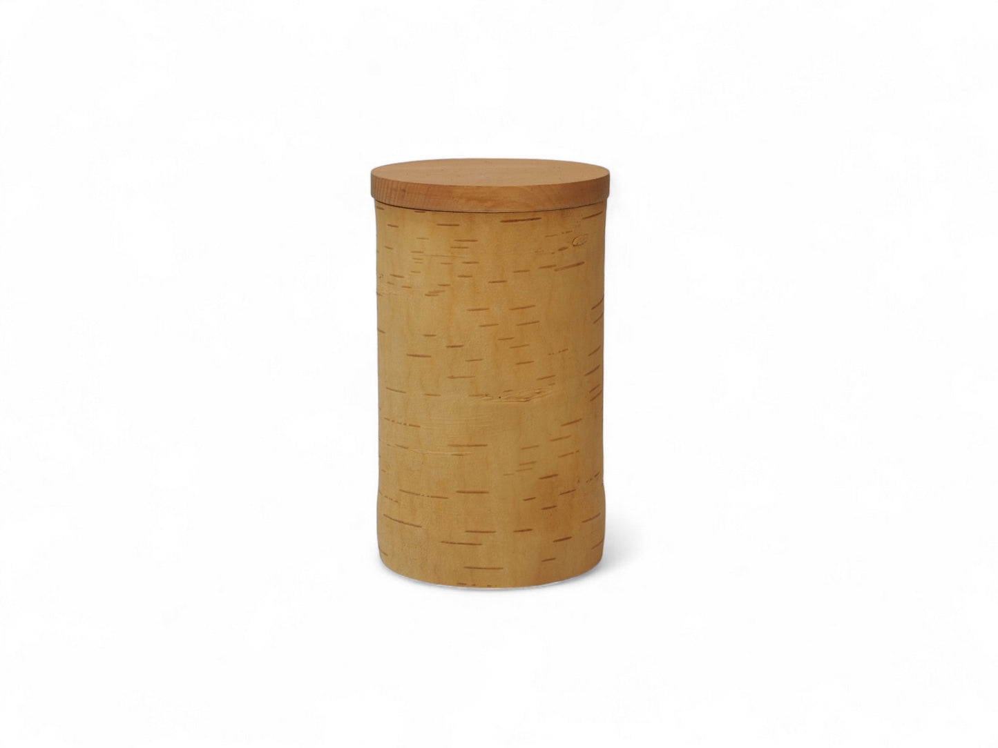 Récipients de conservation en écorce de bouleau et bois de bouleau, couvercle couleur bois