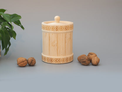 Kleine Vorratsdosen in Fässerform aus Lindenholz - ein nachhaltiges Geschenk mit Stil