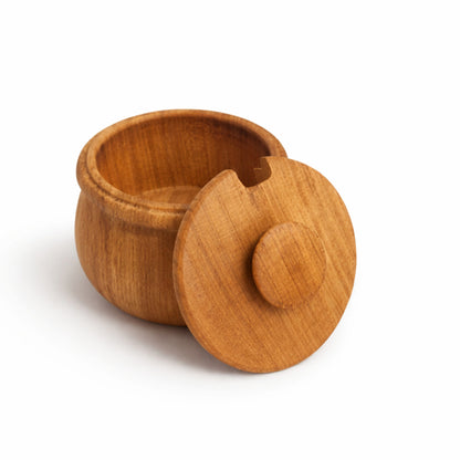 Vorratsdose aus Massivholz Buche mit Deckel – plastikfreie Küchenaufbewahrung