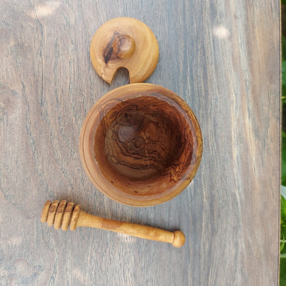 Tonneau à miel en bois d'olivier