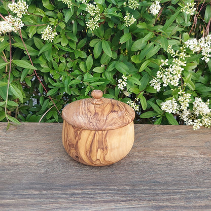 Pot à épices en bois d'olivier