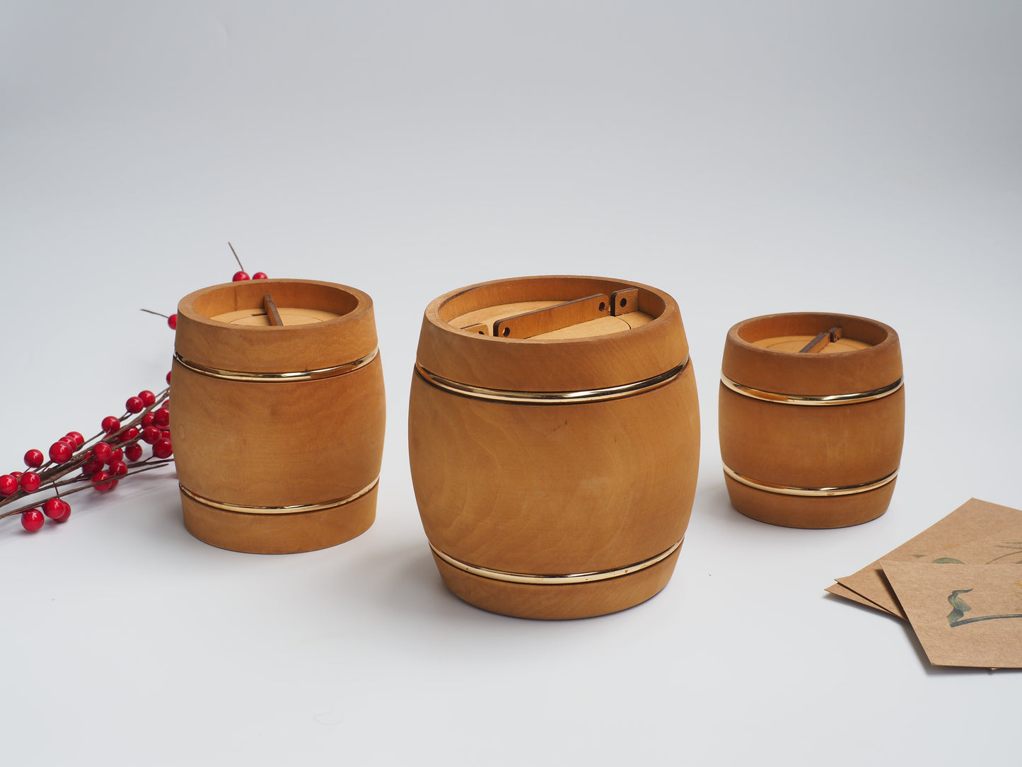 Storage jars, barrel-shaped, dark