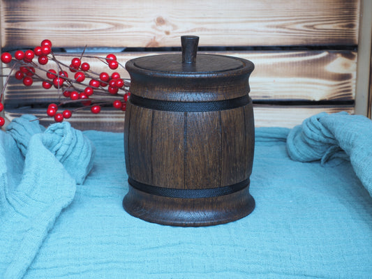 Storage jars, barrel-shaped, dark