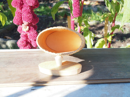 Storage boxes made of birch bark and birch wood, oval shape, braided