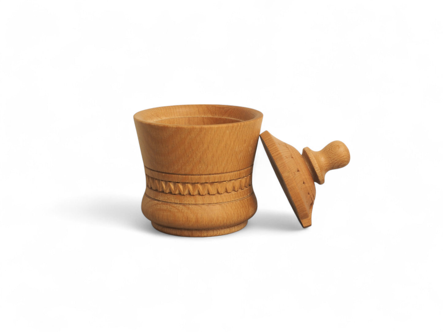 Handgefertigte Holzdose aus Buchenholz – Vorratsbehälter 150 ml, 14 cm, nachhaltig