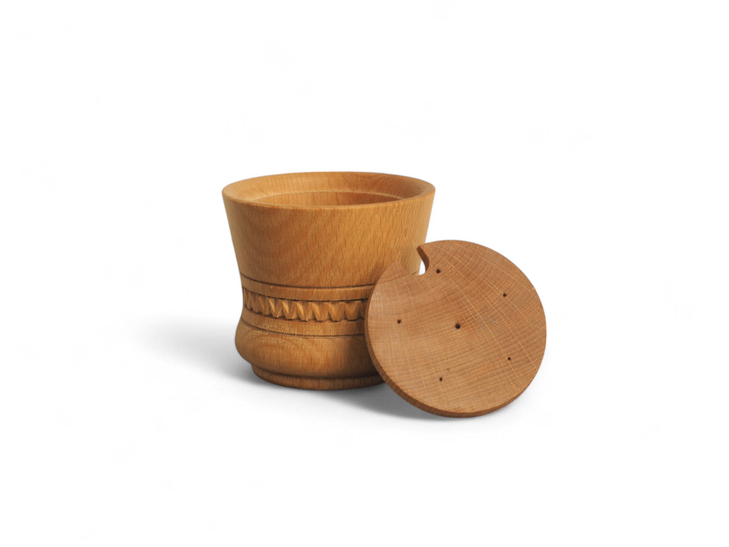 Handgefertigte Holzdose aus Buchenholz – Vorratsbehälter 150 ml, 14 cm, nachhaltig