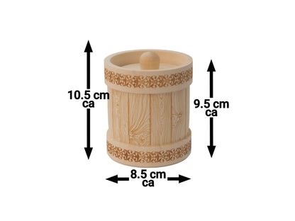 Kleine Vorratsdosen in Fässerform aus Lindenholz - ein nachhaltiges Geschenk mit Stil