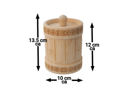 Kleine Vorratsdosen in Fässerform aus Lindenholz - ein nachhaltiges Geschenk mit Stil