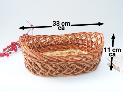 Handgefertigter Weidenkorb aus Naturweide – Rustikales Design, 33 x 24 x 11 cm