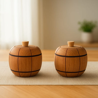 Handgemachte Holzdose klein – Gewürz- & Salzdose, nachhaltige Aufbewahrung