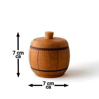 Handgemachte Holzdose klein – Gewürz- & Salzdose, nachhaltige Aufbewahrung