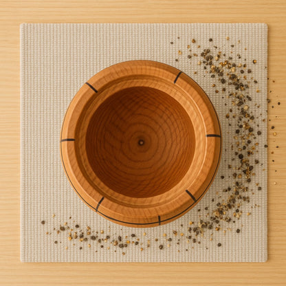 Handgemachte Holzdose klein – Gewürz- & Salzdose, nachhaltige Aufbewahrung