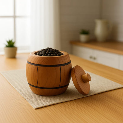 Handgemachte Holzdose klein – Gewürz- & Salzdose, nachhaltige Aufbewahrung
