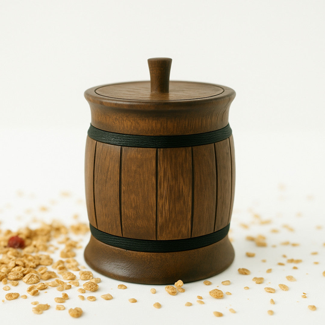 Handgemachte Holz-Vorratsdose – nachhaltiges Weihnachtsgeschenk