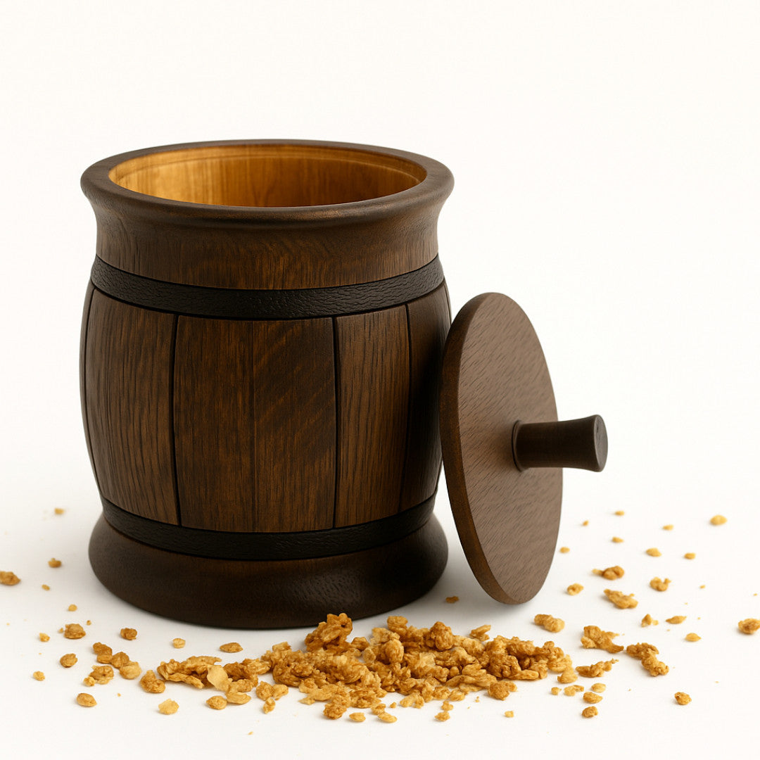 Handgemachte Holz-Vorratsdose – nachhaltiges Weihnachtsgeschenk