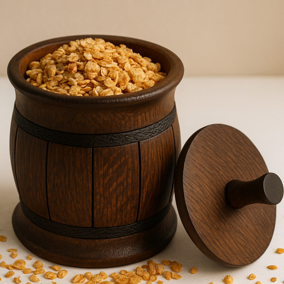 Handgemachte Holz-Vorratsdose – nachhaltiges Weihnachtsgeschenk