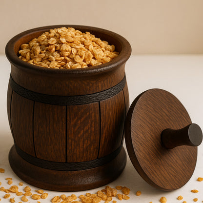 Handgemachte Holz-Vorratsdose – nachhaltiges Weihnachtsgeschenk