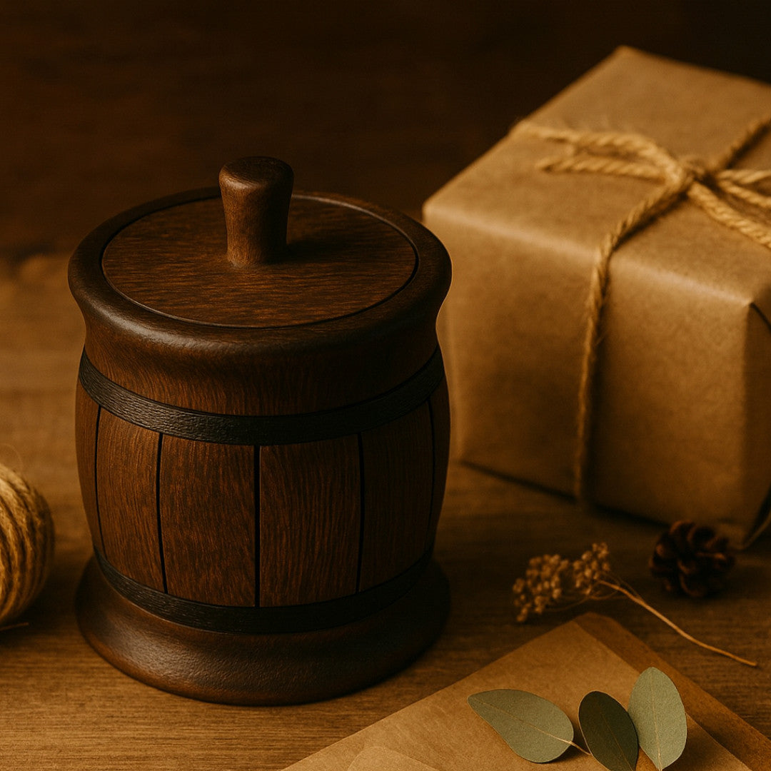 Handgemachte Holz-Vorratsdose – nachhaltiges Weihnachtsgeschenk