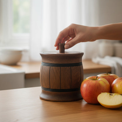 Handgemachte Holz-Vorratsdose – nachhaltiges Weihnachtsgeschenk